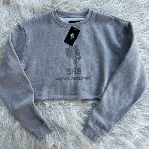 Darc Sport SHE Wolves Worldwide Crewneck Heather Gray Size XS - Picture 1 of 10